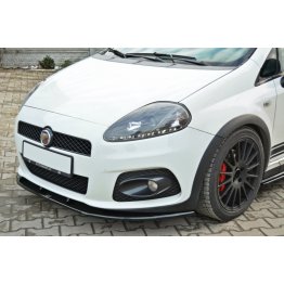 Накладка сплиттер на передний бампер вариант 2 на Fiat Grande Punto Abarth